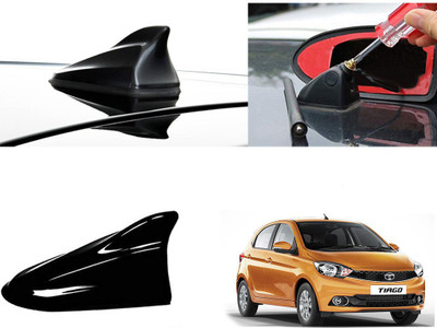 Shop Buy Shark Fin Roof top Signal Receiver for Tata Tiago Black Car Antenna Shark Fin Roof top Signal Receiver for Tata Tiago Black Car Antenna Satellite Vehicle Antenna