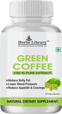 Herbs Library Green Coffee Bean Extract 800mg for Weight Loss - 60 Capsules(60 No)