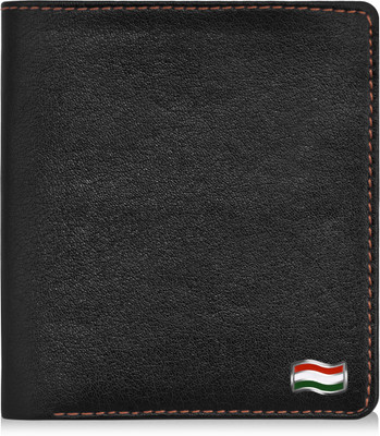 HAMT Men Black Genuine Leather Wallet(8 Card Slots)