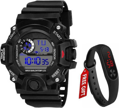 KAPISHWAR CREATION Sock Black Sports M2 Display Combo Digital Watch- for Boys combo 2 Sock Black Sports M2 Display Combo Digital Watch- for Boys combo 2 Digital Watch  - For Men