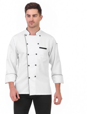 Kodenipr Club Cotton, Polyester Chef's Apron - Medium(White, Single Piece)