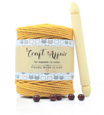 Craft Affair Mustard Thread(100 m Pack of1)