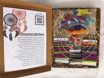 the brown box DIY Dream Catcher Making Kit.Craft Kit,Art and Craft Kit,Gift for Girls and Boys. Multi Colour