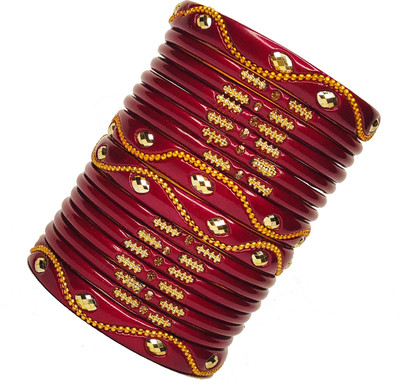 Lahthi Wala Lac Bangle Set(Pack of 16)