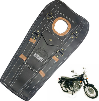 Dhe Best PETROL TANK COVER CLASSIC 350/500 (BLACK) FOR Royal Enfield Electra Delux Strap Royal Enfield Electra Delux Bike Tank Cover(32 L)