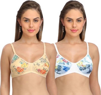 Selfcare Floral Prints Padded Collection Women T-Shirt Lightly Padded Bra(Multicolor)