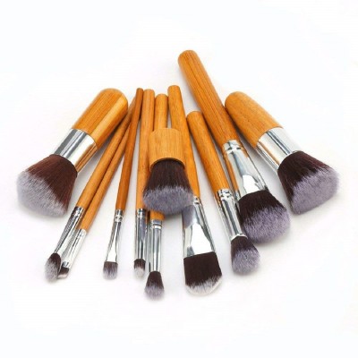 angelie Wooden Makeup Brushes Set Of 11(Pack of 11)