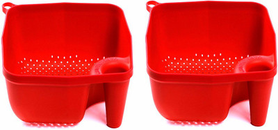 Varmora Collapsible Colander(Red Pack of 2)