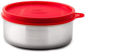 Signoraware Steel Fridge Container  - 350 ml(Red)