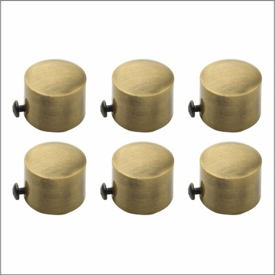 METZO Gold Rod Rail Bracket, Curtain Knobs Metal(Pack of 6)