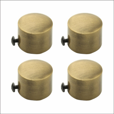 METZO Gold Rod Rail Bracket, Curtain Knobs Metal(Pack of 4)