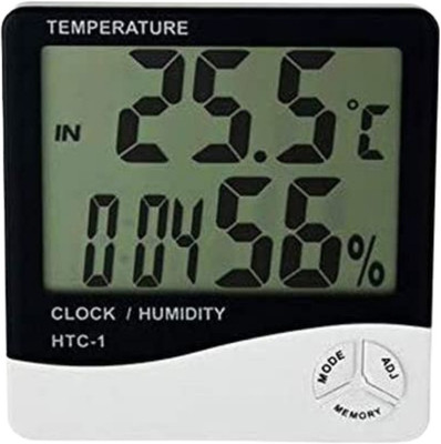 MCP Healthcare HTC-1 LCD Electronic Digital Outdoor/indoor Room Thermometer hygrometer with humidity Thermometer(White)