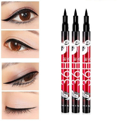 teayason Insta Beauty Water & Smudge Proof 36 Hour Long Lasting Liquid EyeLiner Pack of 3 7.5 g(The Glam Edition)