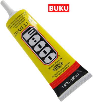 BUKU E8000 multi-purpose Transparent adhesive glue Adhesive (50 ml), Pack of 1. Glue(50 ml)