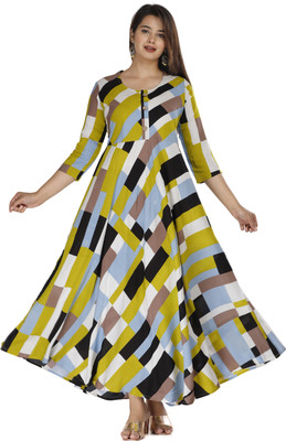 SOHANI CREATION Anarkali Gown(Multicolor)
