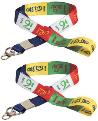 RK Basics Locking ID tag for Tibetan Ladakh Prayer Tag, Multi-Colour, Locking ID tag Key Chain