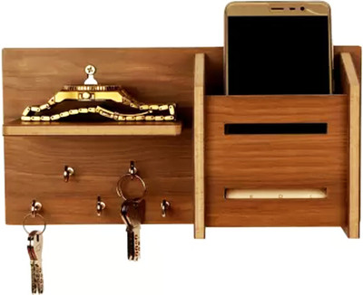smartbook Wool Key Holder(5 Hooks, Brown)