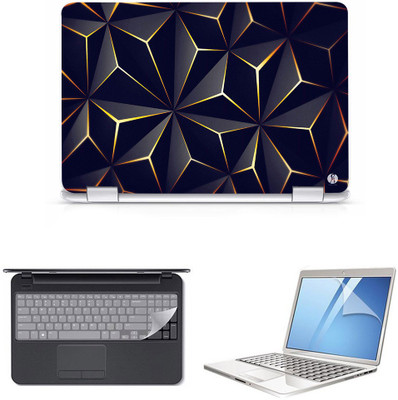 POINT ART 3in1 Combo Set Laptop Skin Decal, Key Guard, Screen Guard - Solid Triangle Combo Set(Multicolor)