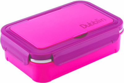 DUBBLIN Buffet Stainless Steel Insulated Airtight with spoon fork Pink 2 Containers Lunch Box(850 ml, Thermoware)