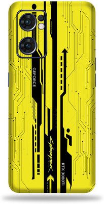OggyBaba Oppo Reno 7 Mobile Skin(Yellow Cyberpunk Multicolor Skin With Ultra Matte Finish)