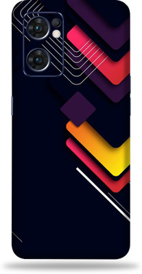 OggyBaba Oppo Reno 7 Mobile Skin(Elbow Abstract Multicolor Skin With Ultra Matte Finish)