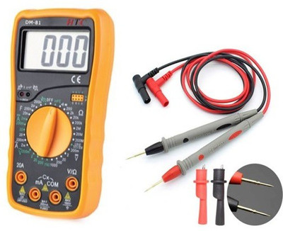 HTC Dm-81 3½ Digital Multimeter -TRMS_ Live Testing-With 1 Year Warranty Digital Multimeter(Black, Yellow 3200 Counts)