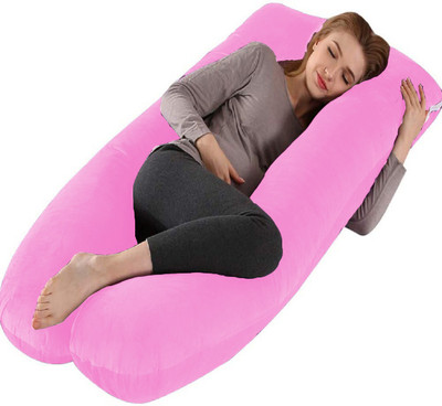 WILD MINT Microfibre Pregnancy Pillow Pack of 1 Solid(Pink)