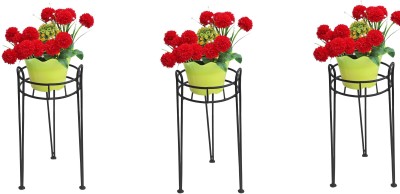 GREEN TOUCH Pack of 3 Flower Pot Stand,Plant Stand,Gamala Stand,balcony stand Plant Container Set(Pack of 3, Metal)