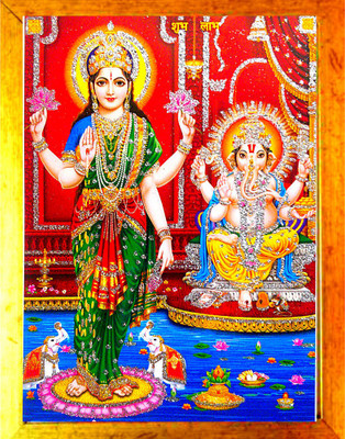 SUNINOW Laxmi ganesh Religious Frame