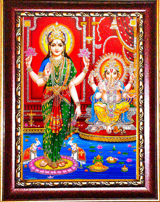 SUNINOW Laxmi ganesh Religious Frame
