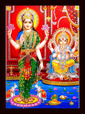 SUNINOW Laxmi ganesh Religious Frame