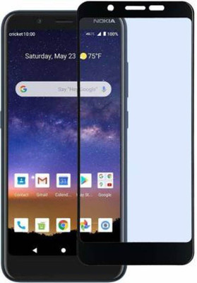 DMJHP Edge To Edge Tempered Glass for Nokia C2(Pack of 1)