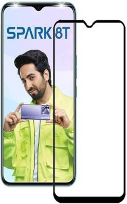 DMJHP Edge To Edge Tempered Glass for Tecno Spark 8T(Pack of 1)