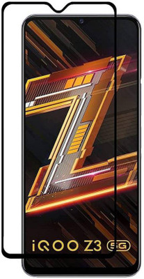 XRENGTH Edge To Edge Tempered Glass for Vivo iQOO Z3 5G- .(Pack of 1)