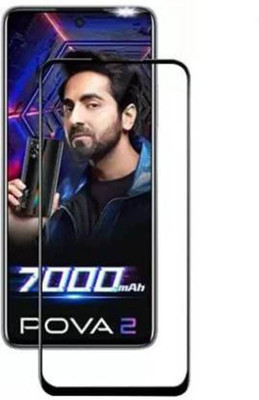 DMJHP Edge To Edge Tempered Glass for Tecno Pova 2(Pack of 1)