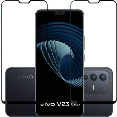 XRENGTH Edge To Edge Tempered Glass for ; Vivo V23 5G' .(Pack of 2)