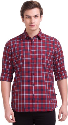 PARX Men Checkered Casual Red, White Shirt