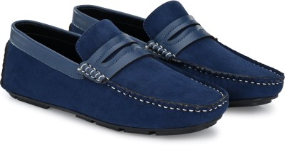 Mast & Harbour MHBT6704 Lightweight Comfort Summer Trendy Premium Stylish Loafers For Men(Blue , 7)