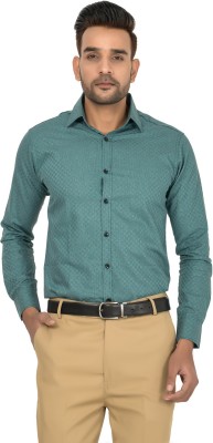 Deeksha Men Checkered Formal Dark Green Shirt