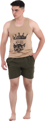 GTwo Solid Men Light Green Gym Shorts