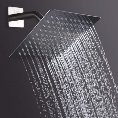 Supreme Bazaar 8x8 (8 Inch) UltraSlim Stainless Steel Heavy Rain Shower Head with 15 Inch Arm (Silver, Chrome Finish) Shower Head