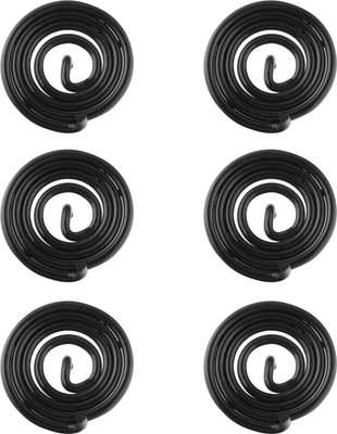 vastu-vigyan BLACK WAVY ROUND SPRING ANTI-CLOCKWISE USE TO BOOST OF THE ENERGY FIELD(PACK-06) Decorative Showpiece  -  2.5 cm(Metal, Black)