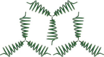 vastu-vigyan GREEN CONE SPRING ANTI-CLOCKWISE USE TO BOOST OF THE ENERGY FIELD ( PACK-09) Decorative Showpiece  -  5 cm(Metal, Green)