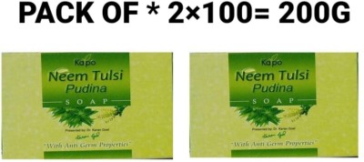 KAIPO Pure & Primium Neem Tulsi Pudina Soap ( 2X100=200g) ( Pack Of - 2)(2 x 100 g)