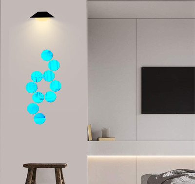 Byte Studio 4 cm blue hexagone set decorative acrylic sticker Self Adhesive Sticker(Pack of 1)