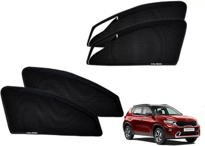 RAKRISH Rear Window, Side Window Sun Shade For Kia Sonet(Black)