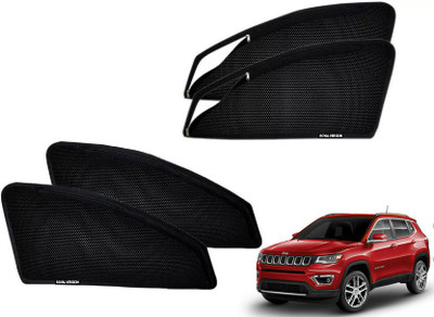 RAKRISH Rear Window, Side Window Sun Shade For Jeep Compass(Black)