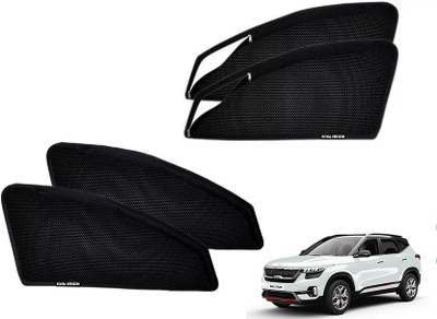 RAKRISH Rear Window, Side Window Sun Shade For Kia Seltos(Black)