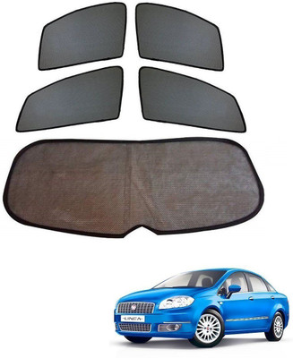 KOZDIKO Side Window, Rear Window Sun Shade For Fiat Linea Classic(Black)