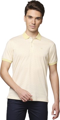 PARK AVENUE Solid Men Polo Neck Yellow T-Shirt